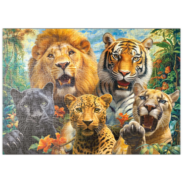 Darstellung des Puzzle Motivs puzzleplate Selfies of Wildcats 500 Puzzle