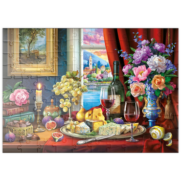 Darstellung des Puzzle Motivs puzzleplate Still Life With Wine 100 Puzzle