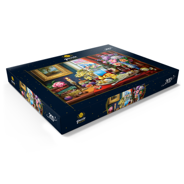 Darstellung des Puzzle Motivs Still Life With Wine 200 Puzzle Schachtel Ansicht1