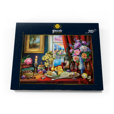 Darstellung des Puzzle Motivs Still Life With Wine 200 Puzzle Schachtel Ansicht3
