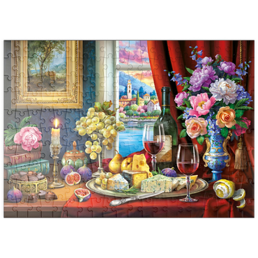 Darstellung des Puzzle Motivs puzzleplate Still Life With Wine 200 Puzzle