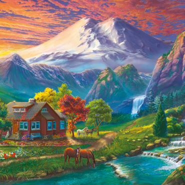Darstellung des Puzzle Motivs Elbrus at Sunset 1000 Puzzle 3D Modell