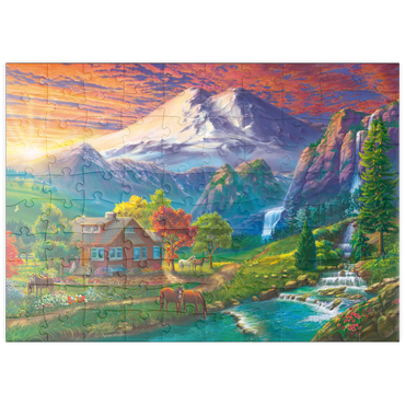 Darstellung des Puzzle Motivs puzzleplate Elbrus at Sunset 100 Puzzle
