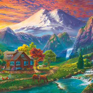 Darstellung des Puzzle Motivs Elbrus at Sunset 500 Puzzle 3D Modell