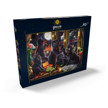 Darstellung des Puzzle Motivs Black Kittens & Fireflies 200 Puzzle Schachtel Ansicht2