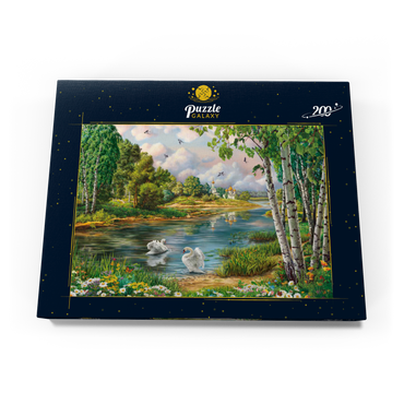 Darstellung des Puzzle Motivs Village Landscape 200 Puzzle Schachtel Ansicht3