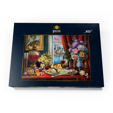 Darstellung des Puzzle Motivs Still Life & Wine 1000 Puzzle Schachtel Ansicht3