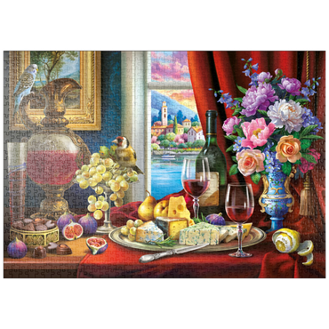 Darstellung des Puzzle Motivs puzzleplate Still Life & Wine 1000 Puzzle