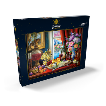 Darstellung des Puzzle Motivs Still Life & Wine 100 Puzzle Schachtel Ansicht2