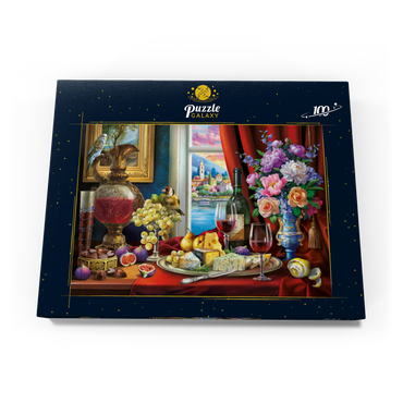 Darstellung des Puzzle Motivs Still Life & Wine 100 Puzzle Schachtel Ansicht3