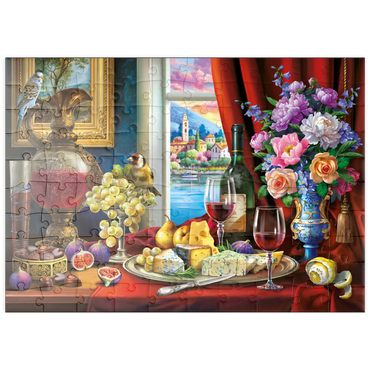 Darstellung des Puzzle Motivs puzzleplate Still Life & Wine 100 Puzzle