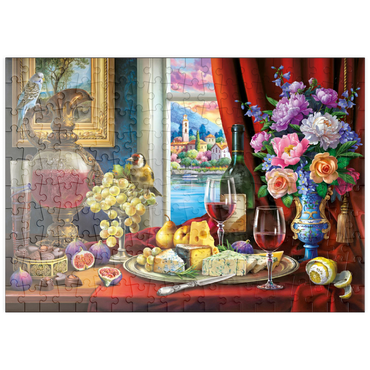 Darstellung des Puzzle Motivs puzzleplate Still Life & Wine 200 Puzzle