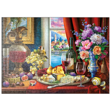 Darstellung des Puzzle Motivs puzzleplate Still Life & Wine 500 Puzzle