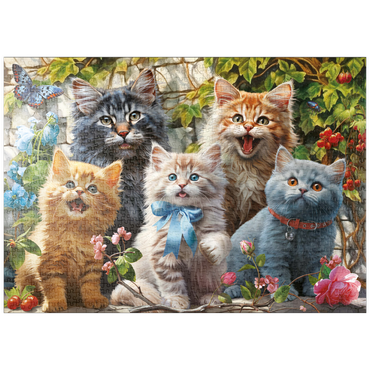Darstellung des Puzzle Motivs puzzleplate Kitten Selfie 1000 Puzzle