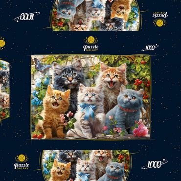Darstellung des Puzzle Motivs Kitten Selfie 1000 Puzzle Schachtel 3D Modell