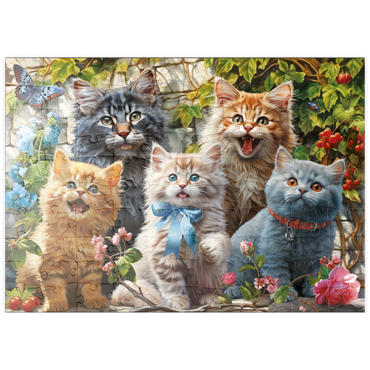 Darstellung des Puzzle Motivs puzzleplate Kitten Selfie 100 Puzzle