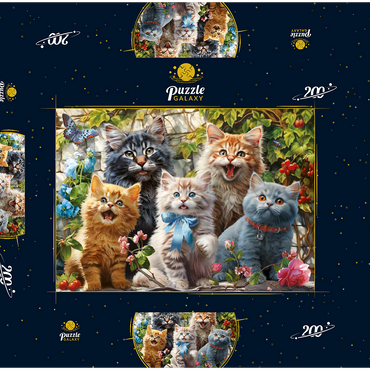 Darstellung des Puzzle Motivs Kitten Selfie 200 Puzzle Schachtel 3D Modell