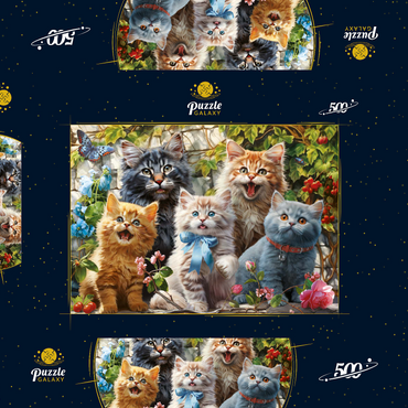 Darstellung des Puzzle Motivs Kitten Selfie 500 Puzzle Schachtel 3D Modell