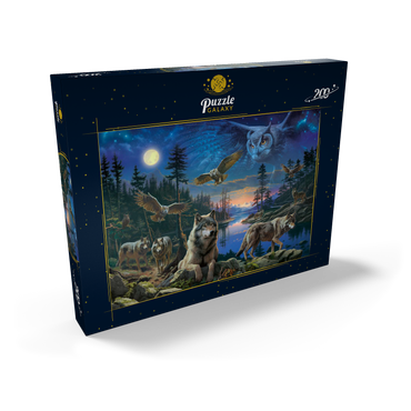 Darstellung des Puzzle Motivs Night Wolves & Owls 200 Puzzle Schachtel Ansicht2