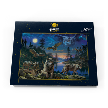 Darstellung des Puzzle Motivs Night Wolves & Owls 200 Puzzle Schachtel Ansicht3