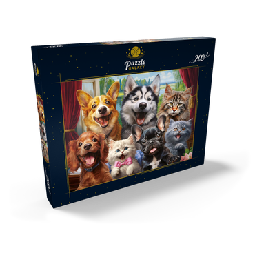 Darstellung des Puzzle Motivs Furry Friends Selfie 200 Puzzle Schachtel Ansicht2