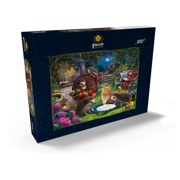 Darstellung des Puzzle Motivs Hedgehogs & Kitten 1000 Puzzle Schachtel Ansicht2