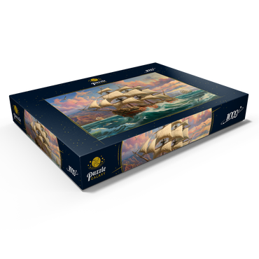 Darstellung des Puzzle Motivs Sailboat At Dawn 1000 Puzzle Schachtel Ansicht1