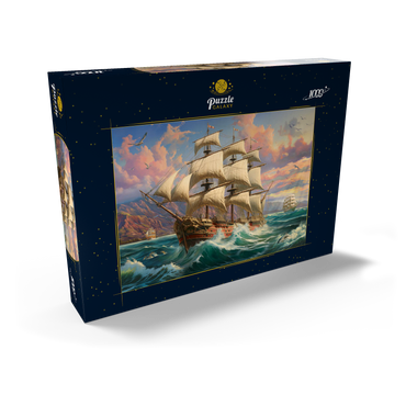 Darstellung des Puzzle Motivs Sailboat At Dawn 1000 Puzzle Schachtel Ansicht2