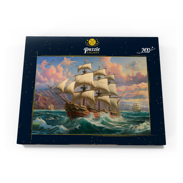 Darstellung des Puzzle Motivs Sailboat At Dawn 200 Puzzle Schachtel Ansicht3