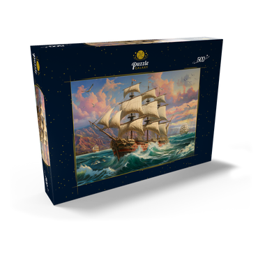 Darstellung des Puzzle Motivs Sailboat At Dawn 500 Puzzle Schachtel Ansicht2