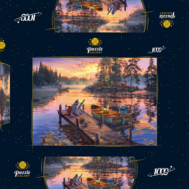 Darstellung des Puzzle Motivs Morning Paradise 1000 Puzzle Schachtel 3D Modell