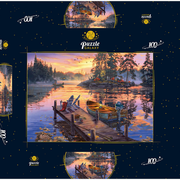 Darstellung des Puzzle Motivs Morning Paradise 100 Puzzle Schachtel 3D Modell
