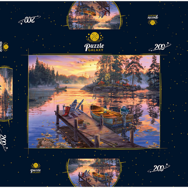 Darstellung des Puzzle Motivs Morning Paradise 200 Puzzle Schachtel 3D Modell