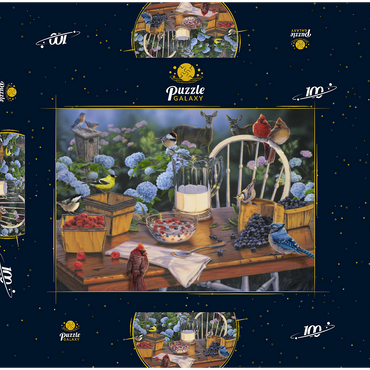 Darstellung des Puzzle Motivs Breakfast Club 100 Puzzle Schachtel 3D Modell