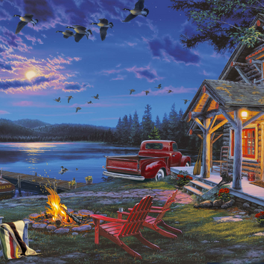 Darstellung des Puzzle Motivs The Perfect Getaway 1000 Puzzle 3D Modell