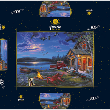 Darstellung des Puzzle Motivs The Perfect Getaway 100 Puzzle Schachtel 3D Modell