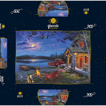 Darstellung des Puzzle Motivs The Perfect Getaway 200 Puzzle Schachtel 3D Modell