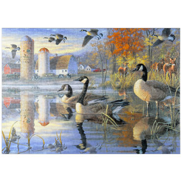 Darstellung des Puzzle Motivs puzzleplate Sunny View Farm 1000 Puzzle
