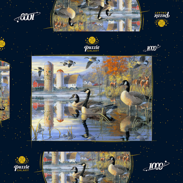 Darstellung des Puzzle Motivs Sunny View Farm 1000 Puzzle Schachtel 3D Modell