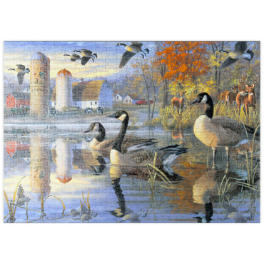 Darstellung des Puzzle Motivs puzzleplate Sunny View Farm 500 Puzzle
