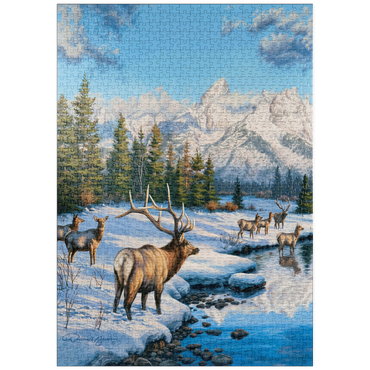 Darstellung des Puzzle Motivs puzzleplate Frostiger Morgen in den Bergen 1000 Puzzle