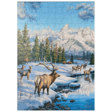 Darstellung des Puzzle Motivs puzzleplate Frostiger Morgen in den Bergen 200 Puzzle