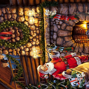 Darstellung des Puzzle Motivs Der Weihnachtsmann ist da! 1000 Puzzle 3D Modell