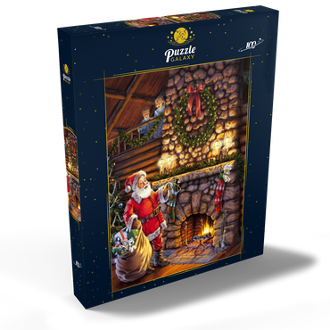 Darstellung des Puzzle Motivs Der Weihnachtsmann ist da! 100 Puzzle Schachtel Ansicht2