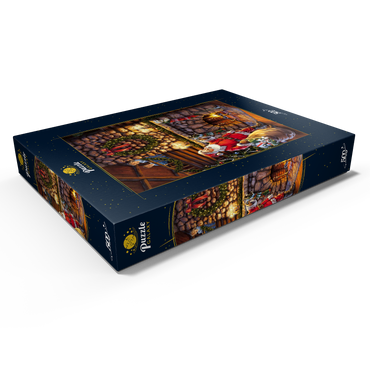 Darstellung des Puzzle Motivs Der Weihnachtsmann ist da! 500 Puzzle Schachtel Ansicht1