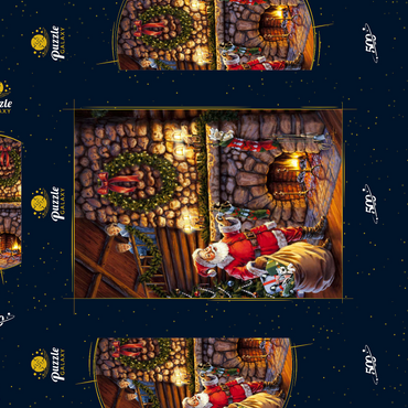 Darstellung des Puzzle Motivs Der Weihnachtsmann ist da! 500 Puzzle Schachtel 3D Modell