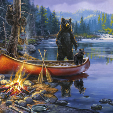 Darstellung des Puzzle Motivs Too Close for Comfort 100 Puzzle 3D Modell