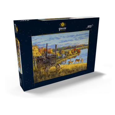 Darstellung des Puzzle Motivs Rusty Tractor Deer Ridge 1000 Puzzle Schachtel Ansicht2