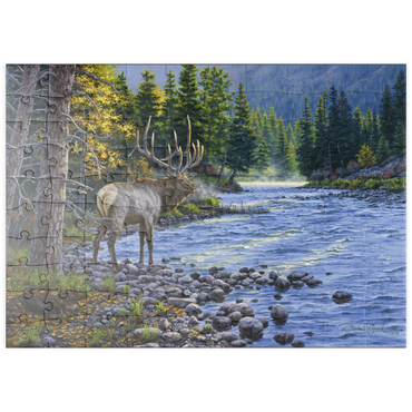 Darstellung des Puzzle Motivs puzzleplate Trophy In The Canyon 100 Puzzle