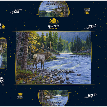 Darstellung des Puzzle Motivs Trophy In The Canyon 100 Puzzle Schachtel 3D Modell